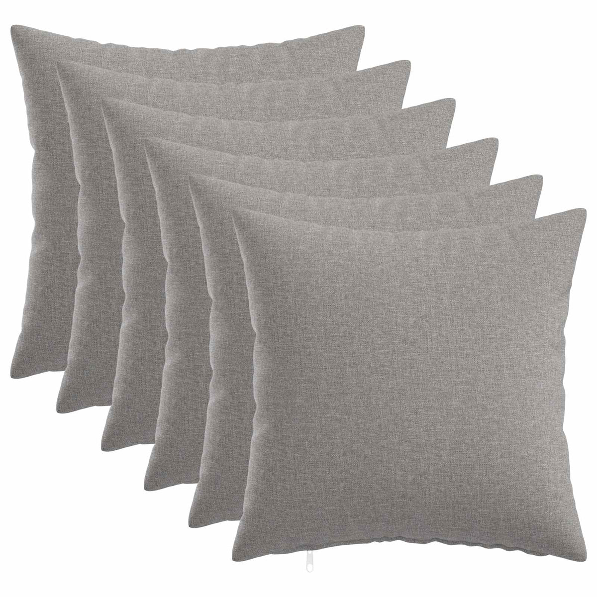 Throw Pillow 6 pcs HEERLEN Cloud Grey 35 x 35 cm Fabric