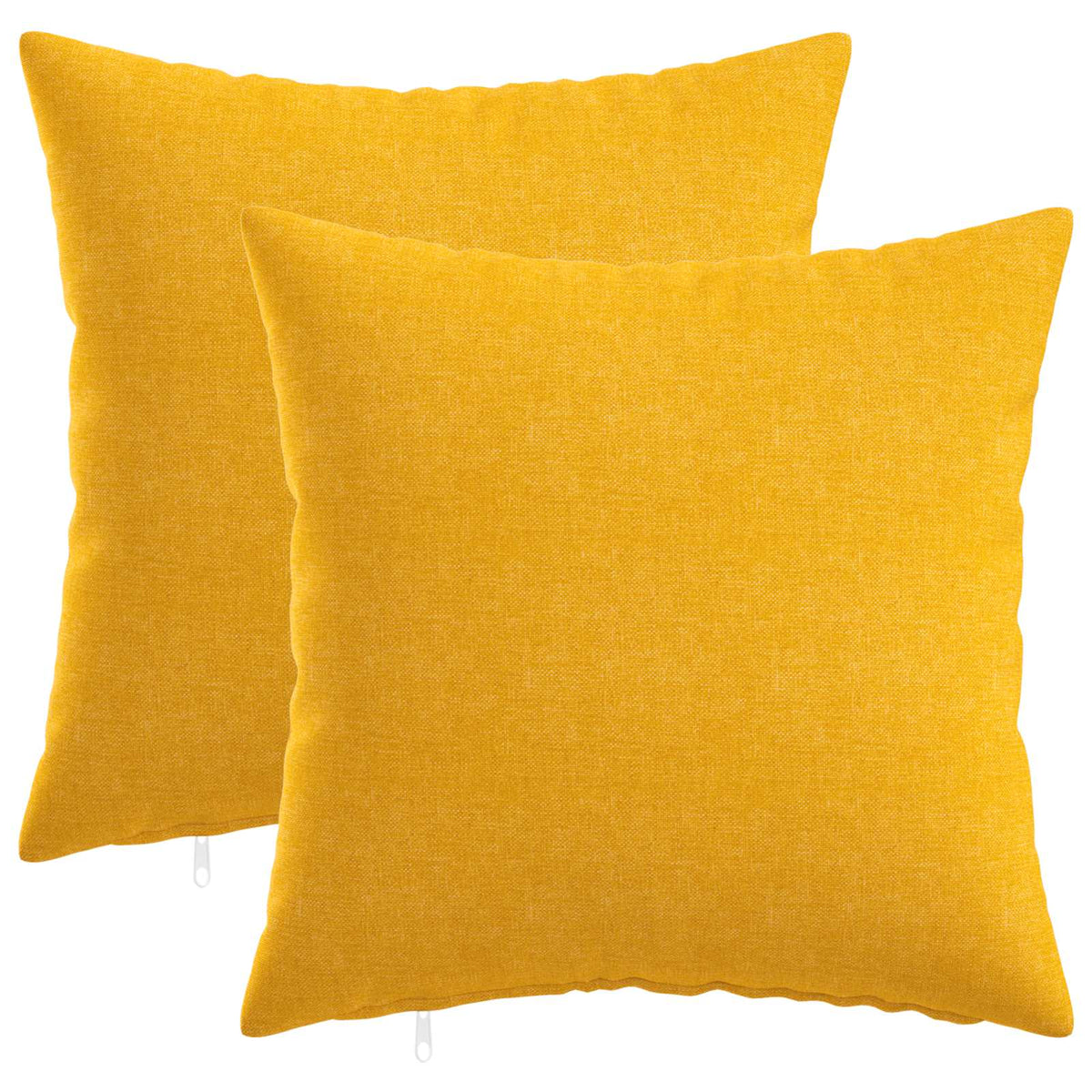 Cushion with Pillow HEERLEN 2 pcs Light Yellow Fabric