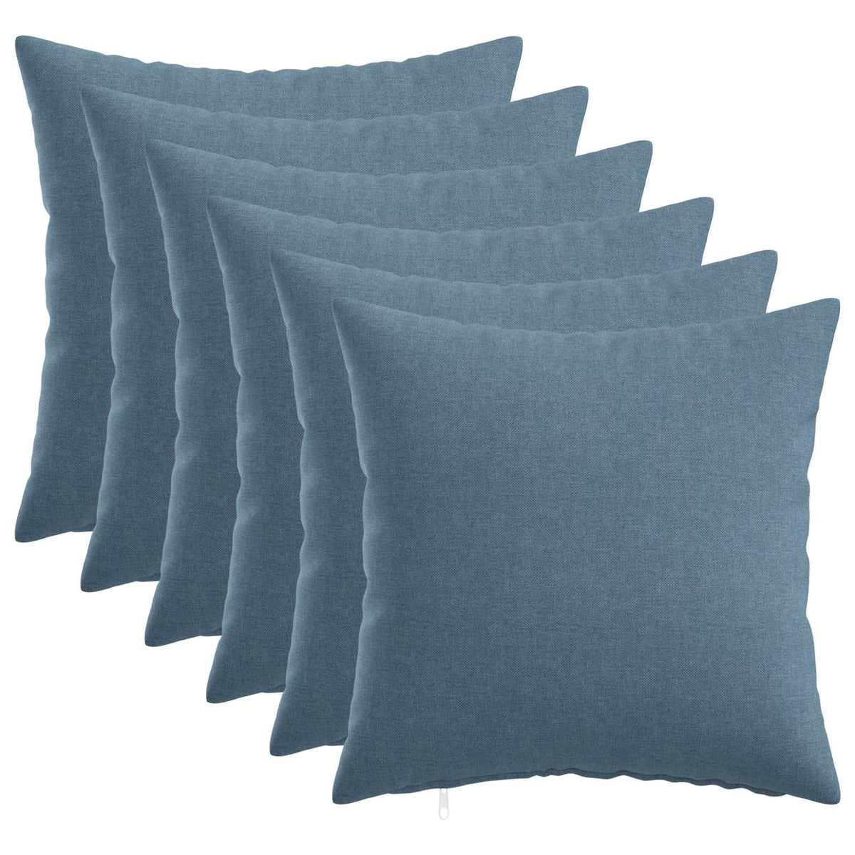 Throw Pillow 6 pcs HEERLEN Jeans Blue 35 x 35 cm Fabric