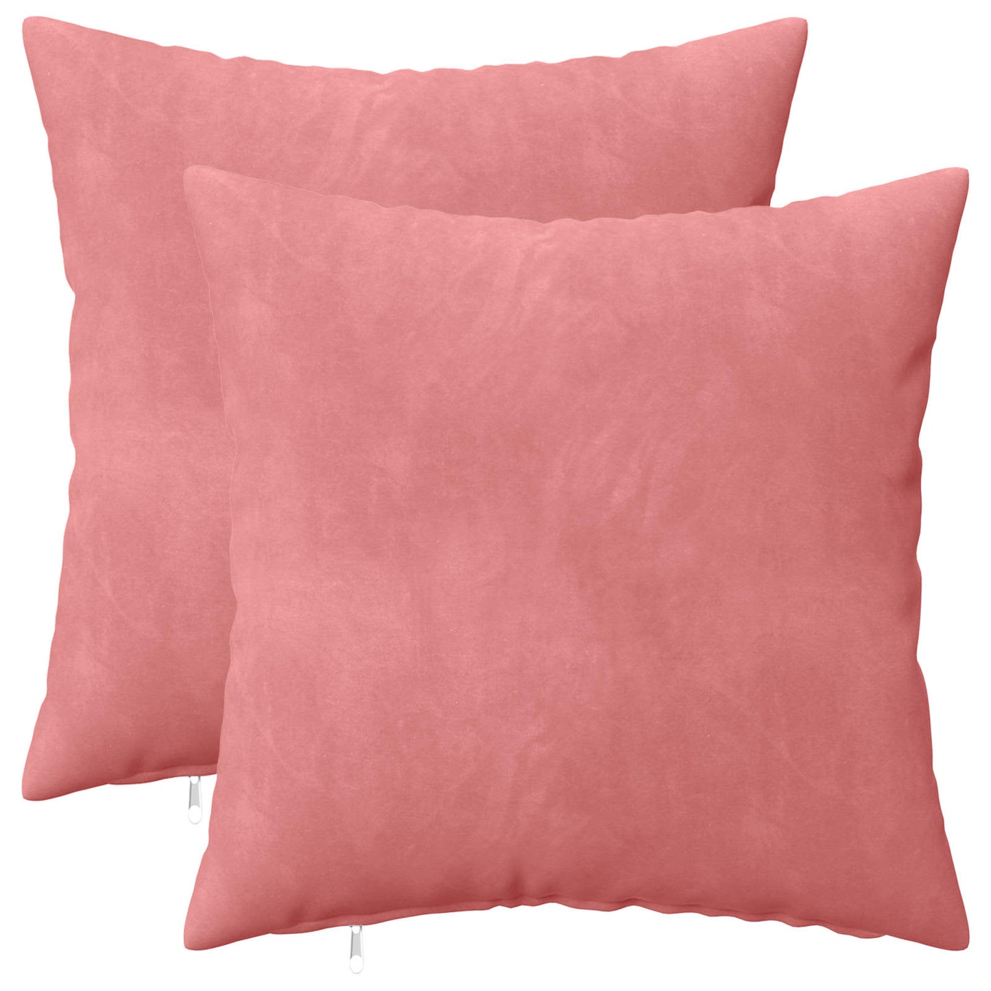 Cushion with Pillow HEERLEN 2 pcs Pink Velvet