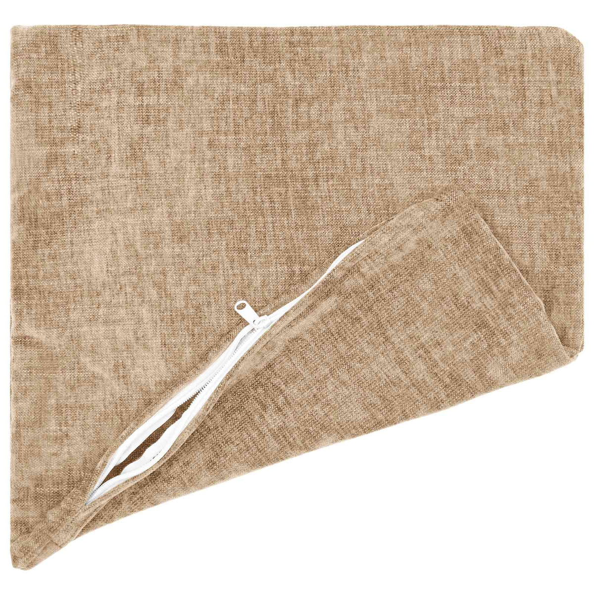 Throw Pillow 2 pcs HEERLEN Taupe 35 x 35 cm Chenille Fabric