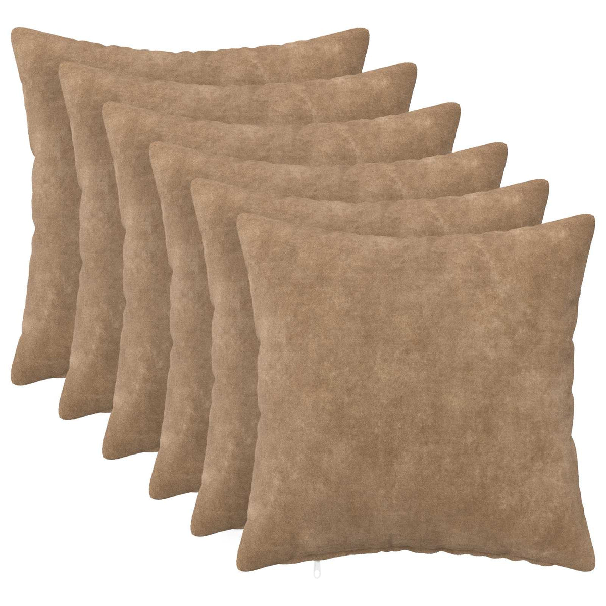 Cushion with Pillow HEERLEN 6 pcs Taupe Microfiber Fleece
