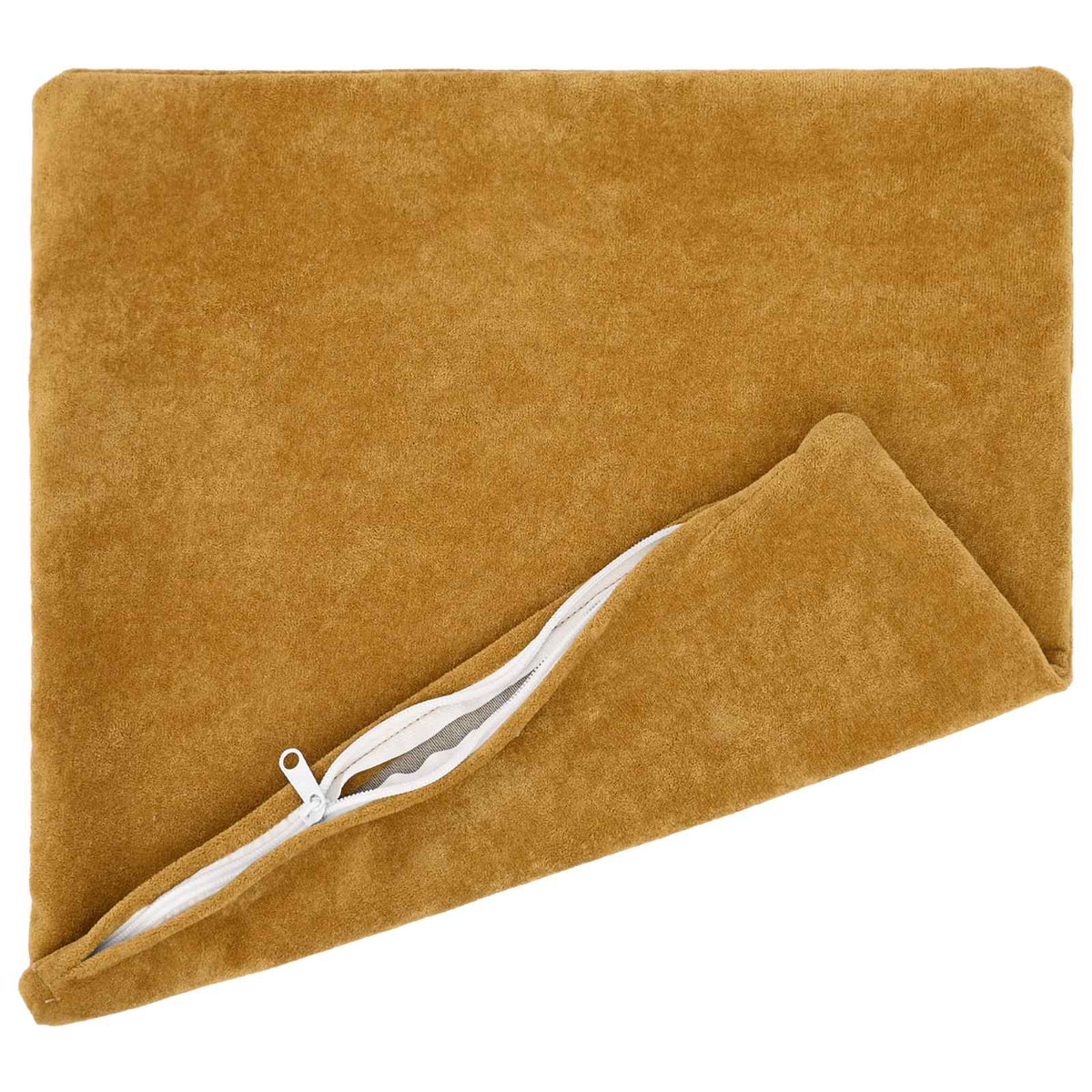 Cushion with Pillow HEERLEN 2 pcs Yellow Microfiber Fleece