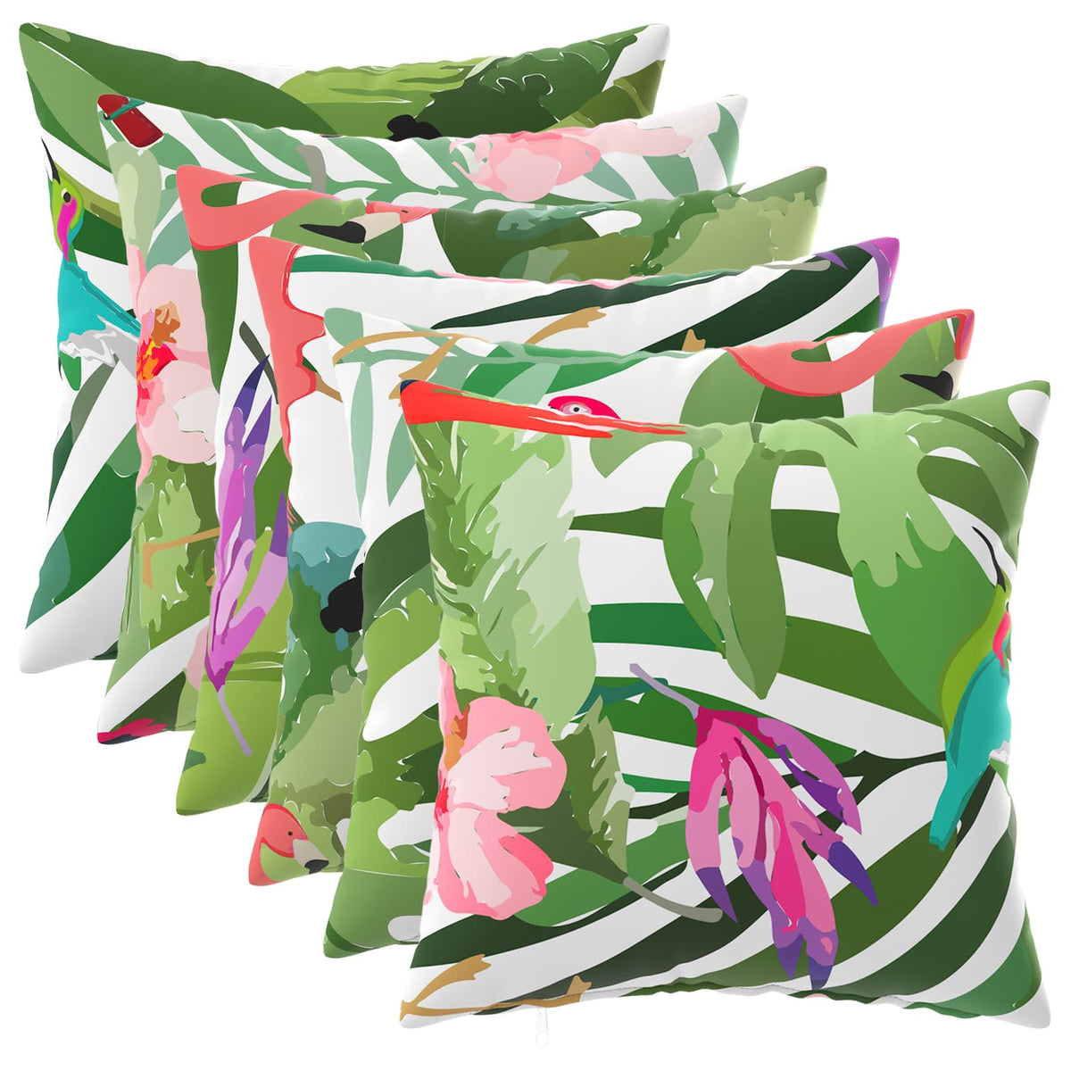Cushion with Pillow HEERLEN 6 pcs Multicolour Polyester