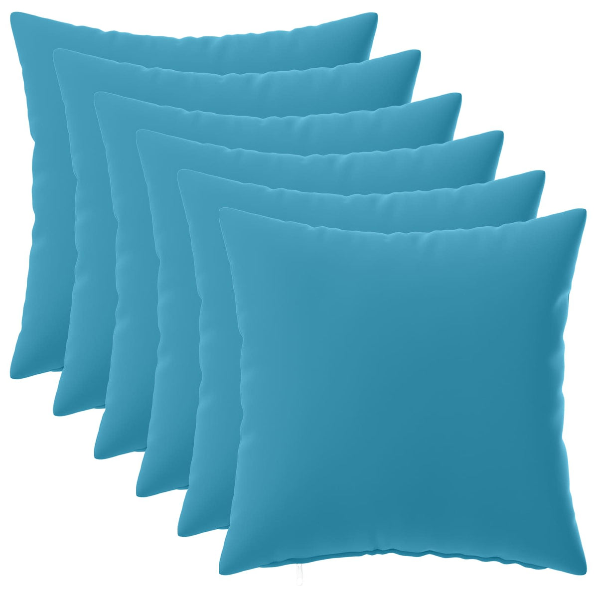 Cushion with Pillow HEERLEN 6 pcs Light Blue Polyester