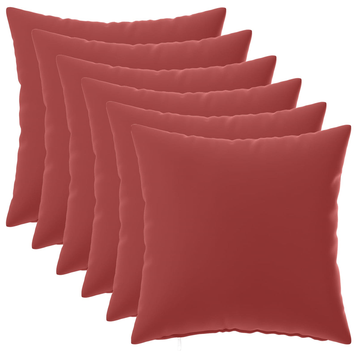 Cushion with Pillow HEERLEN 6 pcs Wine Red Polyester