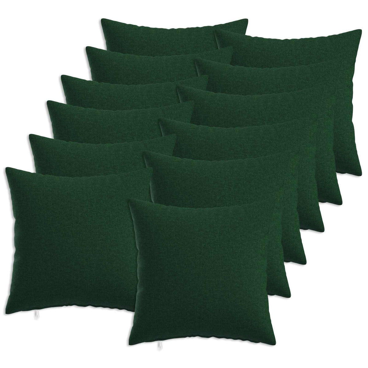Throw Pillow 12 pcs HEERLEN Dark Green 40 x 40 cm Fabric