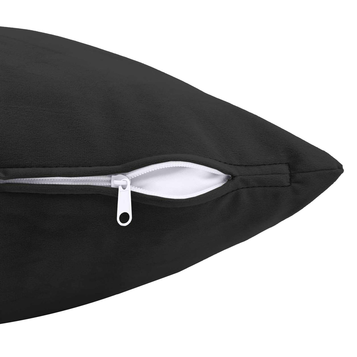 Cushion with Pillow HEERLEN 12 pcs Black Velvet