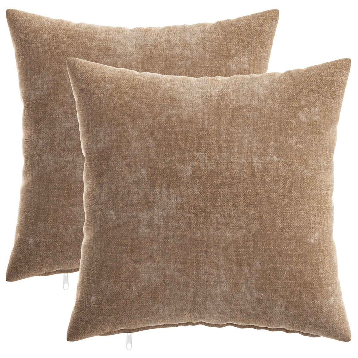 Throw Pillow 2 pcs HEERLEN Brown 40 x 40 cm Chenille Fabric