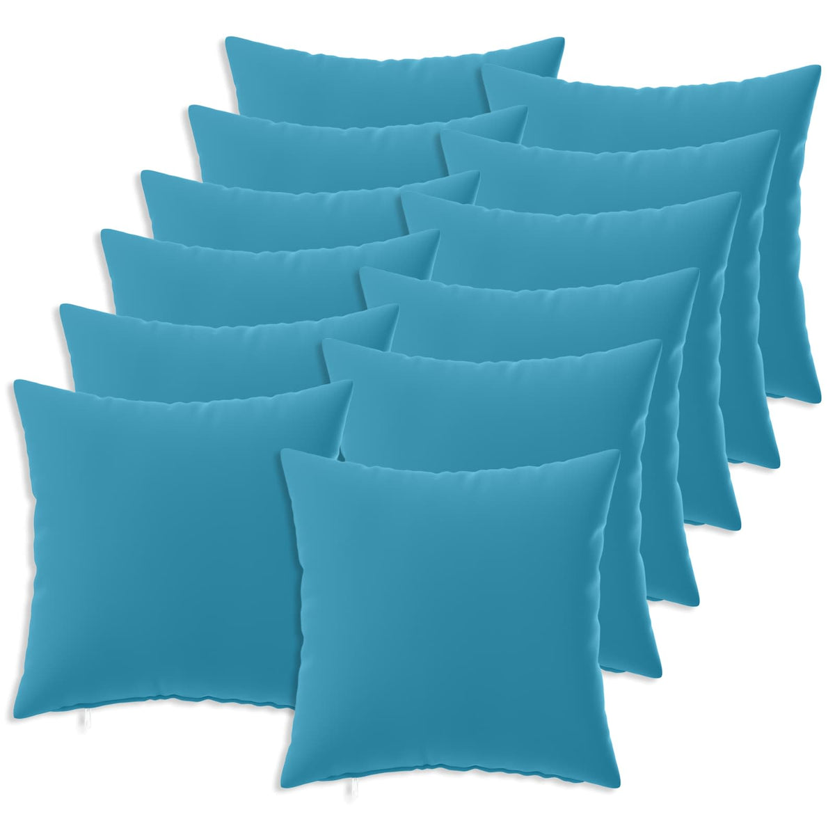 Cushion with Pillow HEERLEN 12 pcs Light Blue Polyester