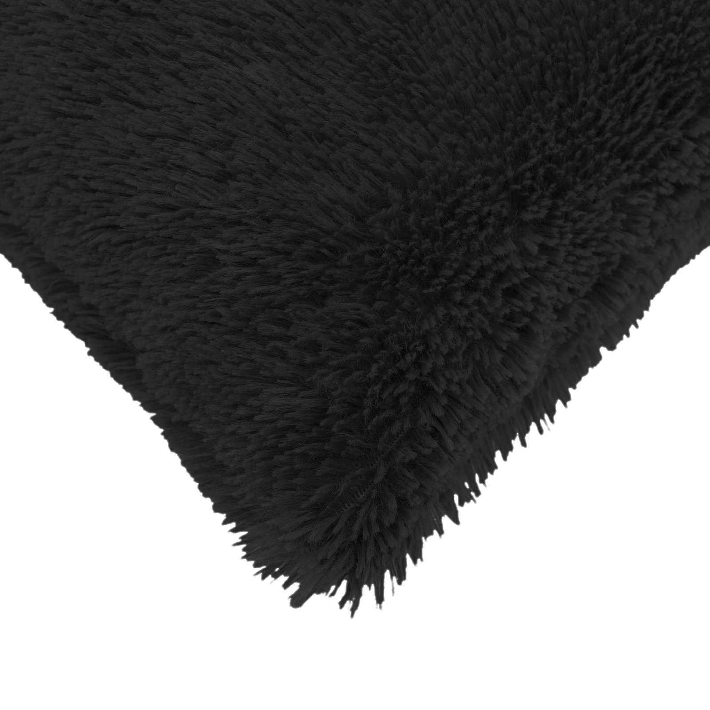 Cushion with Pillow HEERLEN 6 pcs Black PV Fleece