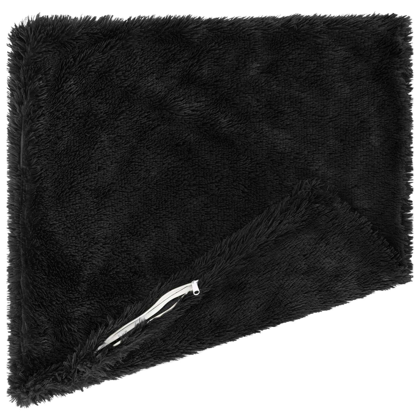 Cushion with Pillow HEERLEN 12 pcs Black PV Fleece