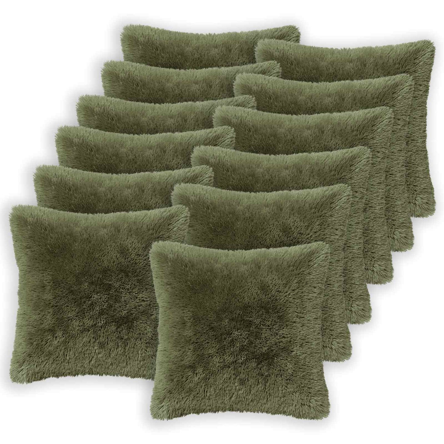 Cushion with Pillow HEERLEN 6 pcs Green PV Fleece