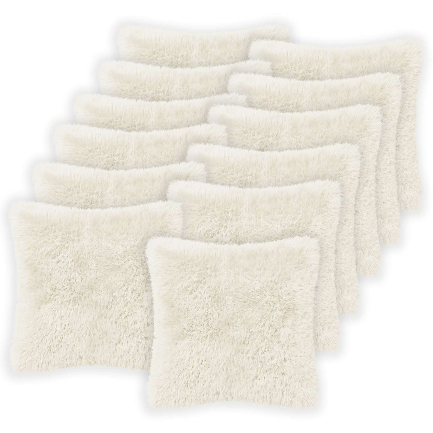 Cushion with Pillow HEERLEN 12 pcs White PV Fleece