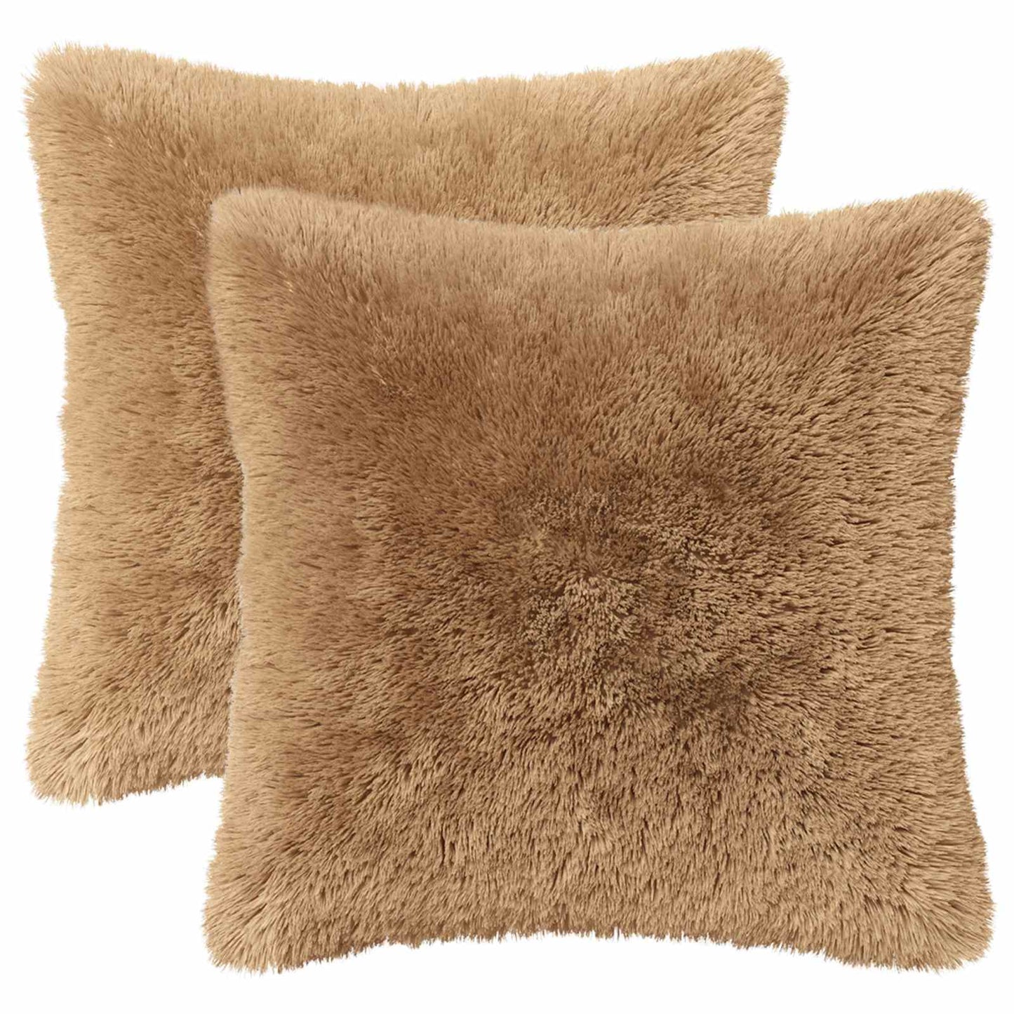 Cushion with Pillow HEERLEN 2 pcs Taupe PV Fleece