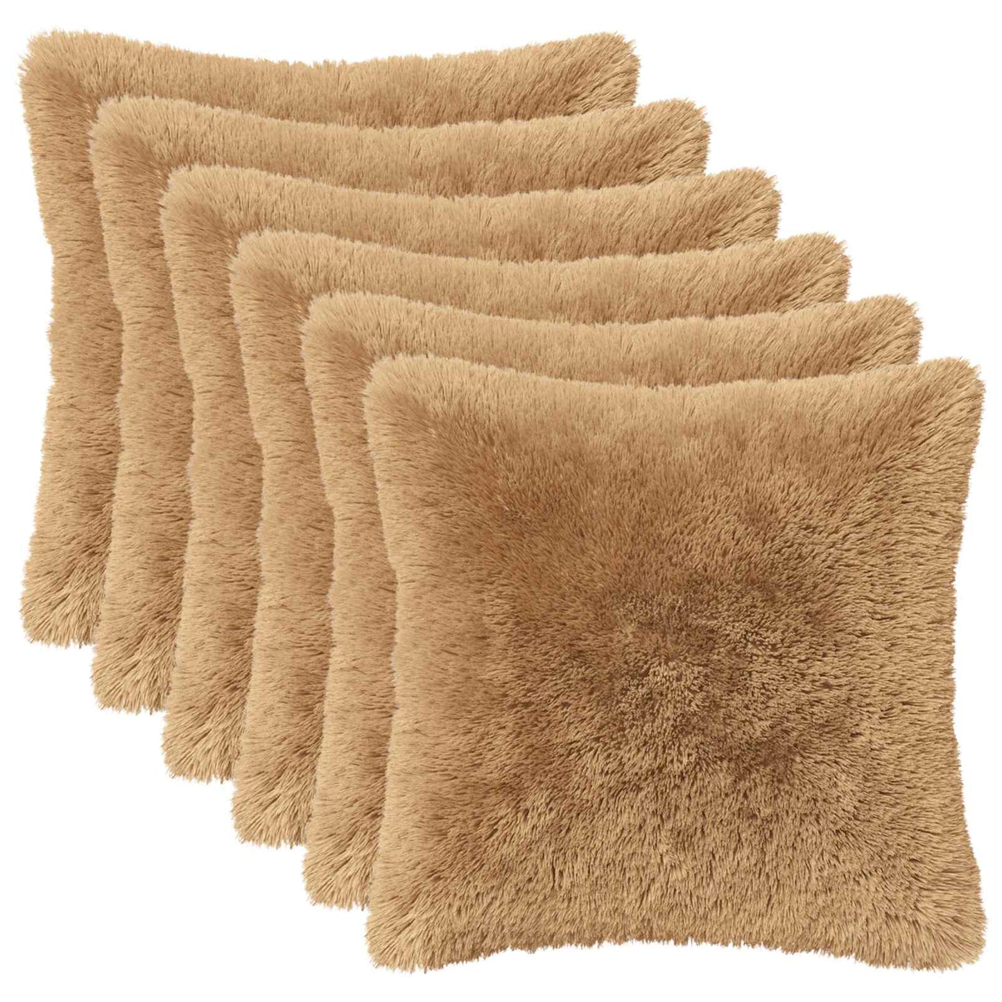 Cushion with Pillow HEERLEN 12 pcs Taupe PV Fleece