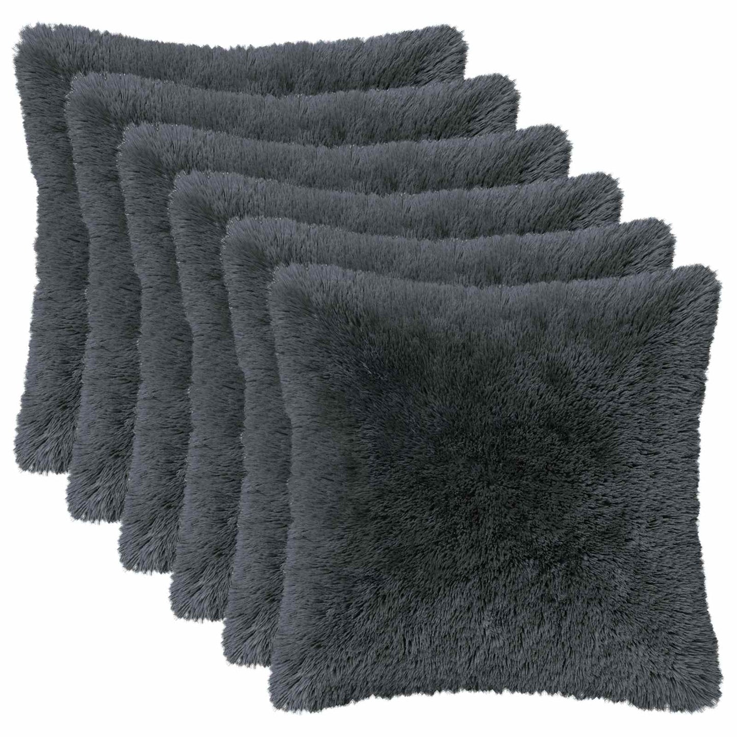 Cushion with Pillow HEERLEN 12 pcs Anthracite PV Fleece