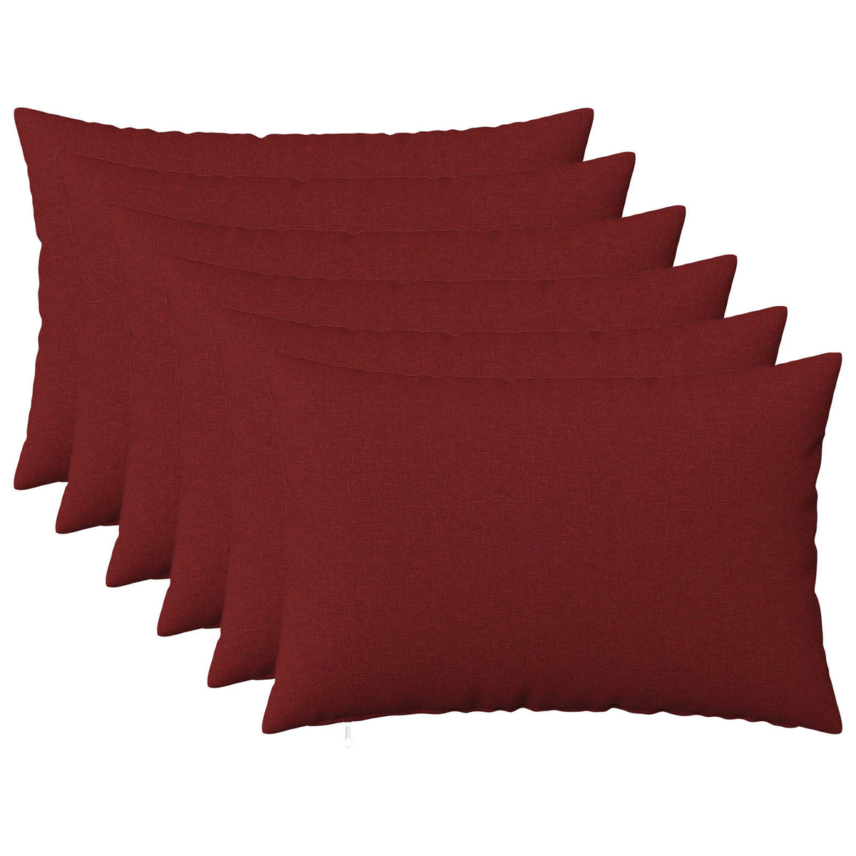 Cushion with Pillow HEERLEN 6 pcs Wine Red Fabric