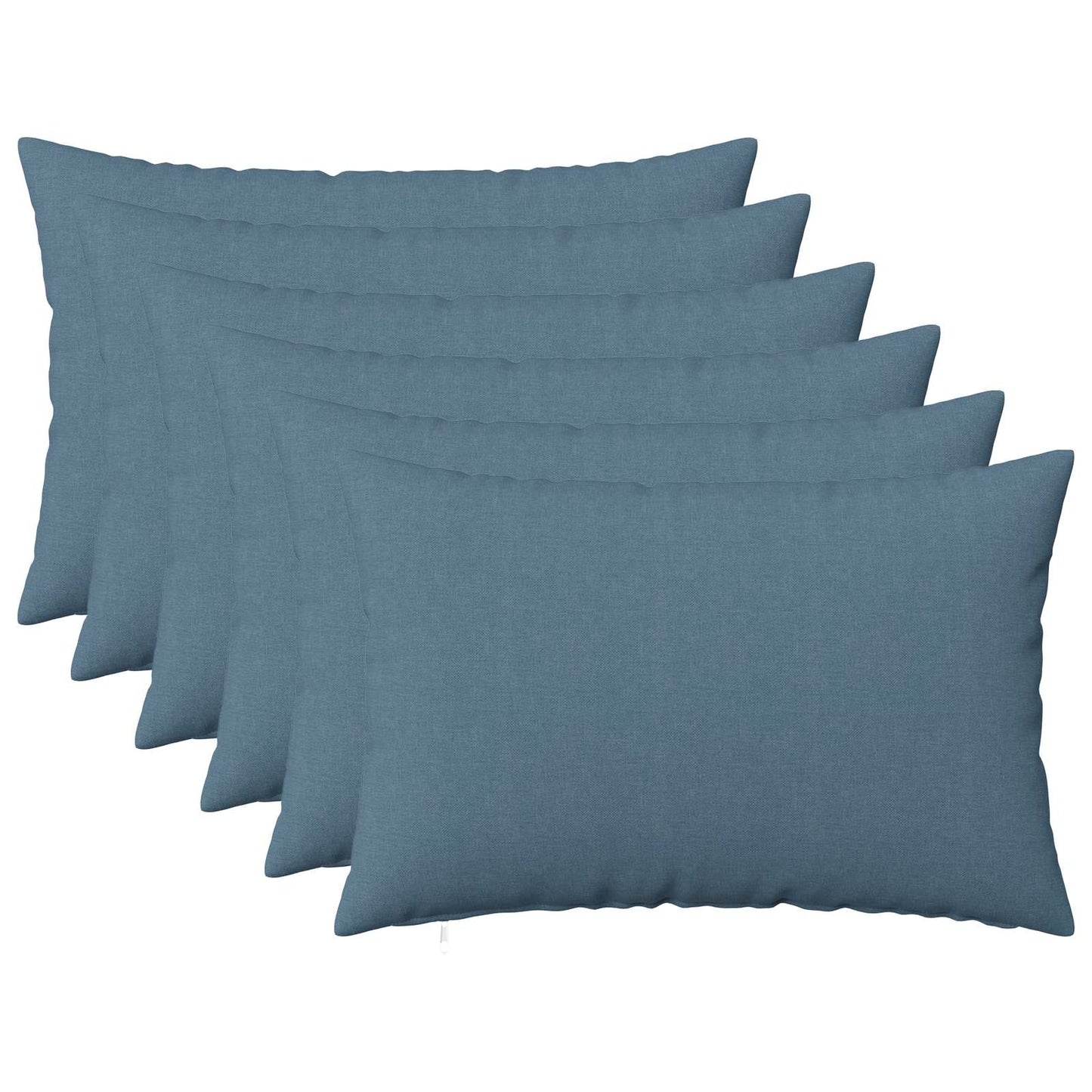 Cushion with Pillow HEERLEN 6 pcs Jeans Blue Fabric