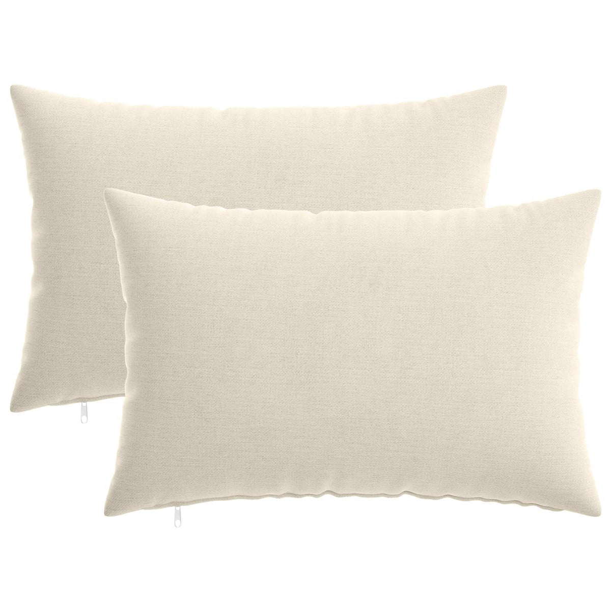 Throw Pillow 2 pcs HEERLEN Cream 40 x 60 cm Chenille Fabric