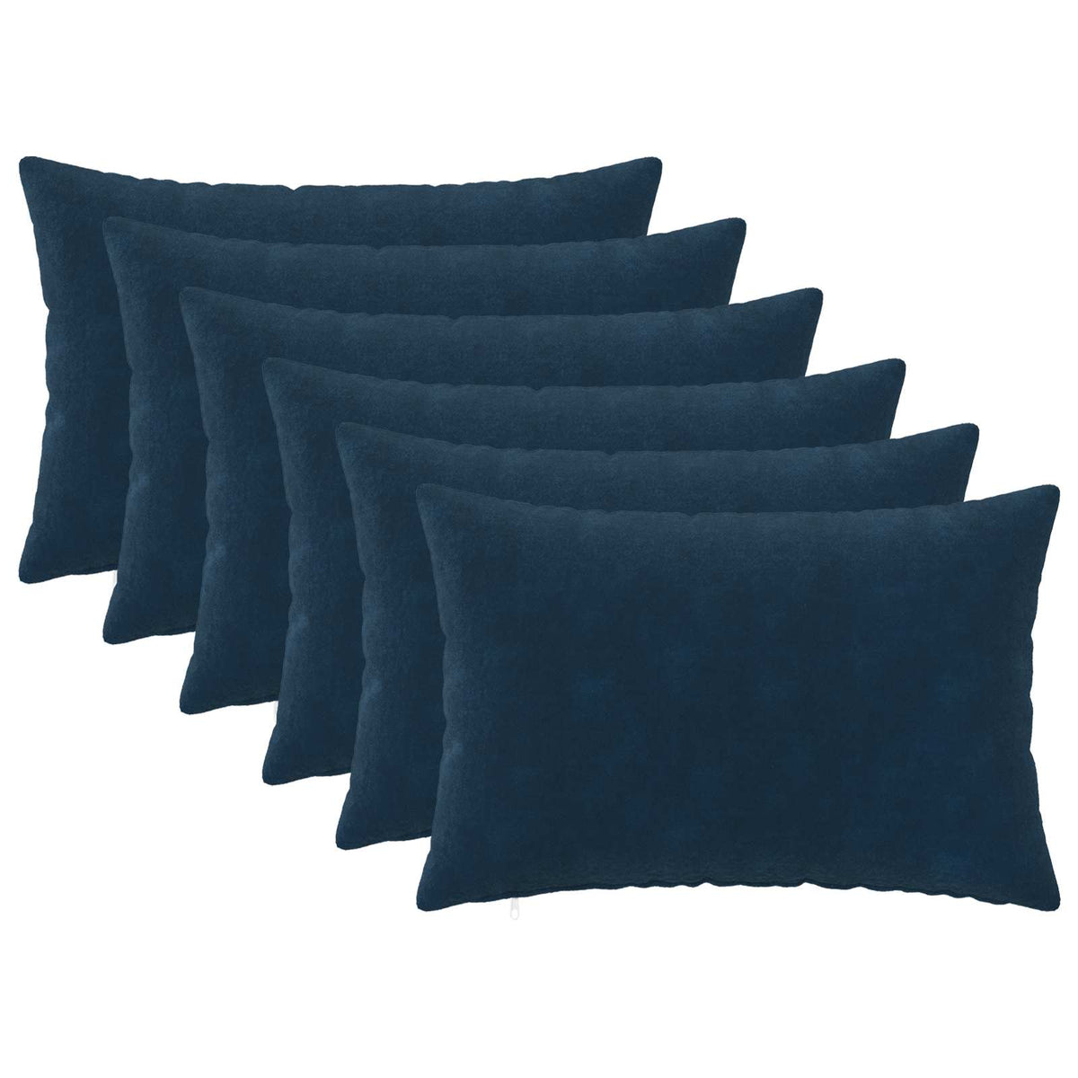 Cushion with Pillow HEERLEN 6 pcs Blue Microfiber Fleece