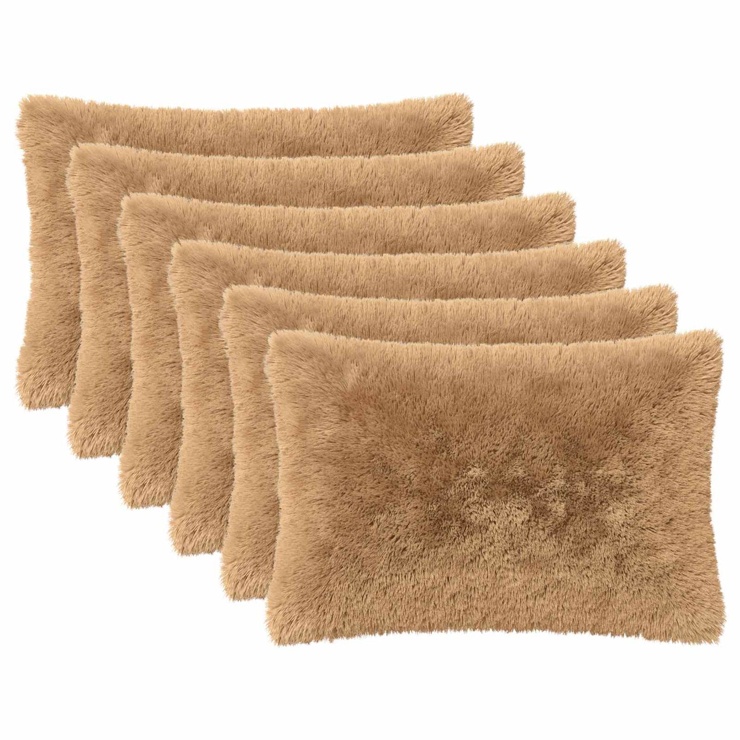 Cushion with Pillow HEERLEN 6 pcs Taupe PV Fleece
