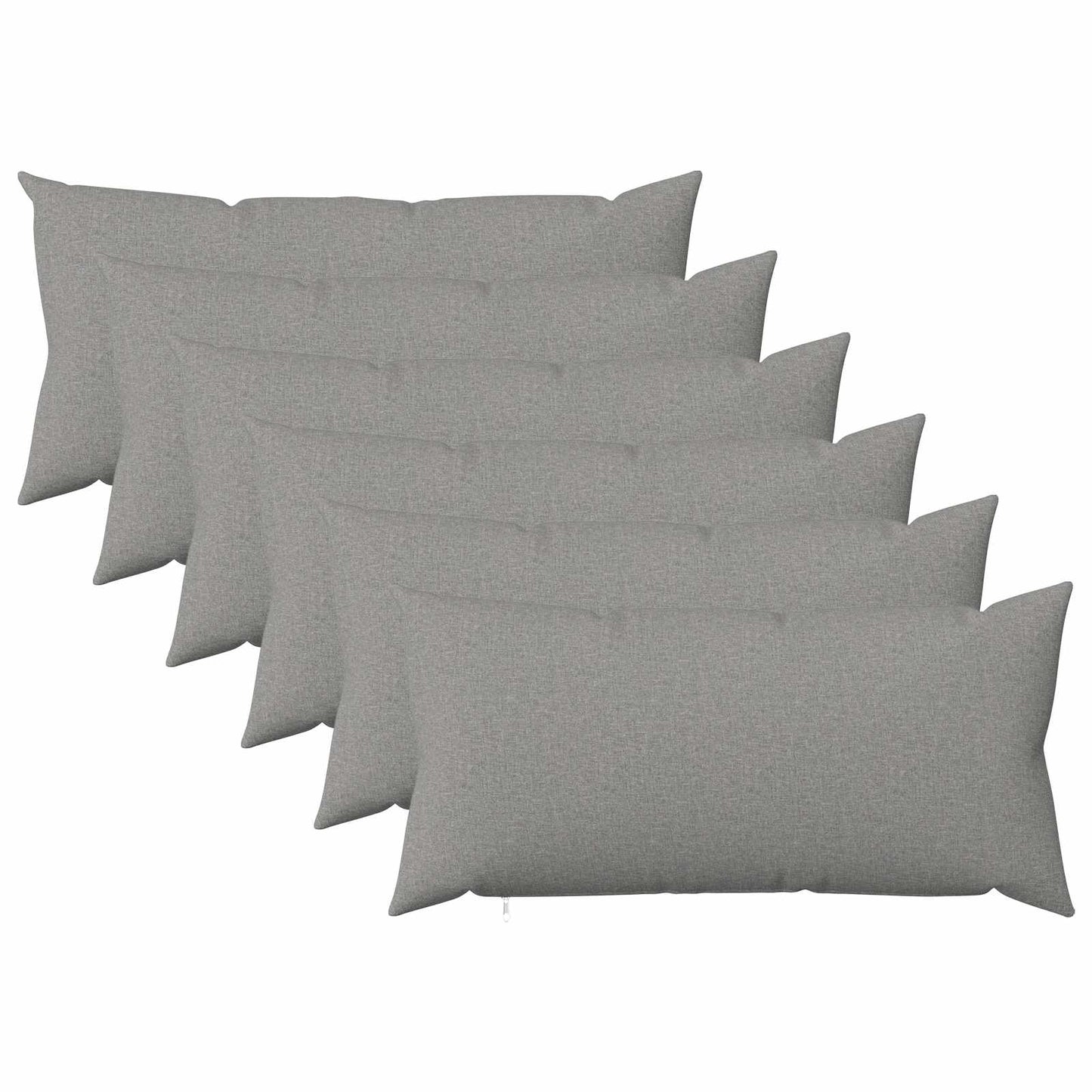 Cushion with Pillow HEERLEN 6 pcs Cloud Grey Fabric