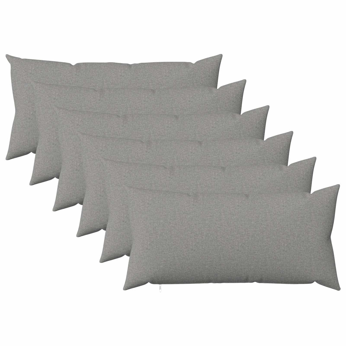 Throw Pillow 6 pcs HEERLEN Cloud Grey 40 x 70 cm Fabric