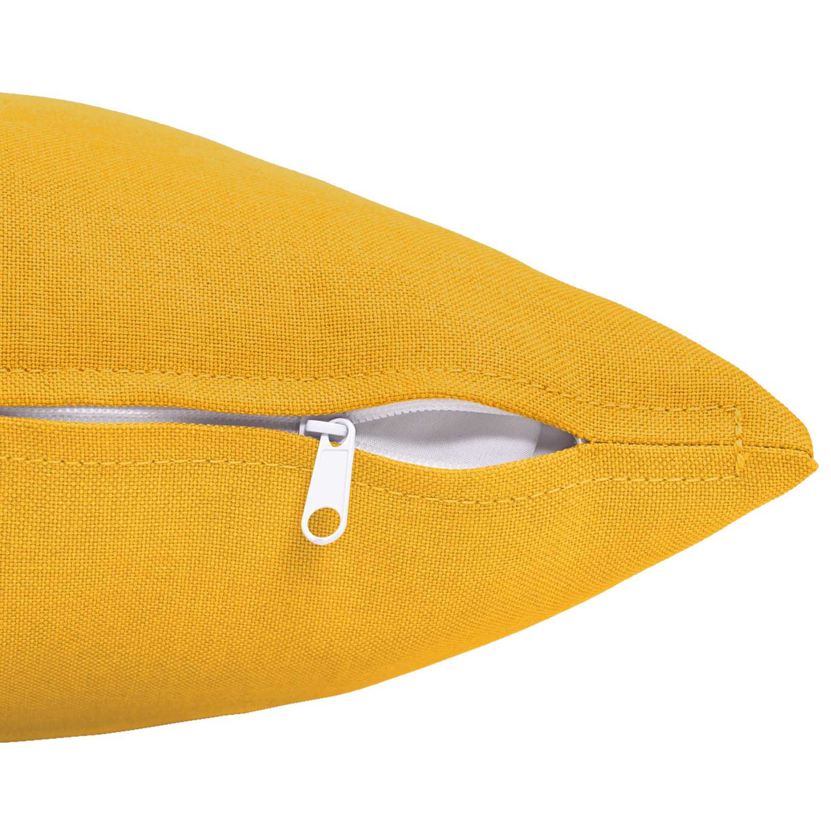 Cushion with Pillow HEERLEN 2 pcs Light Yellow Fabric