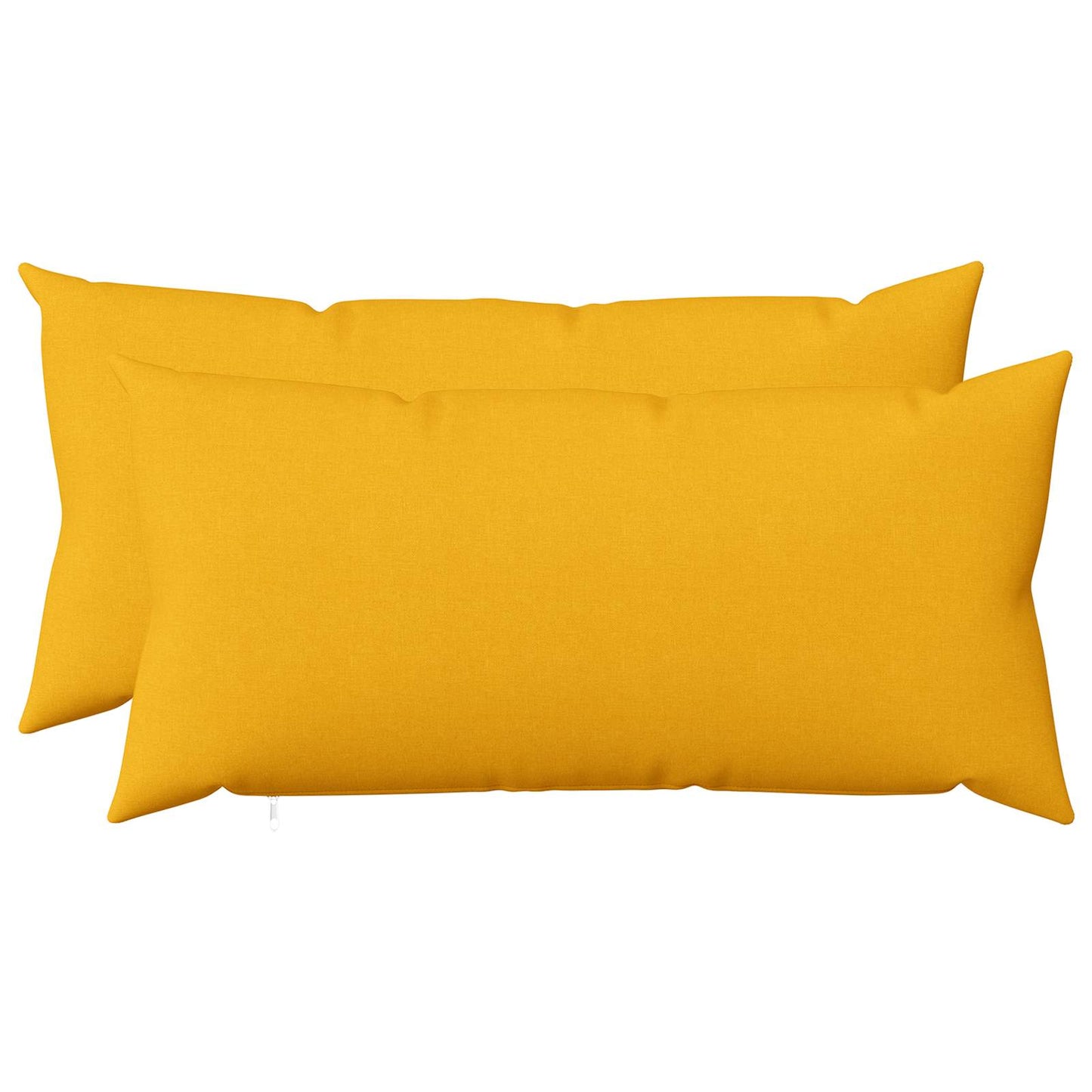 Cushion with Pillow HEERLEN 2 pcs Light Yellow Fabric