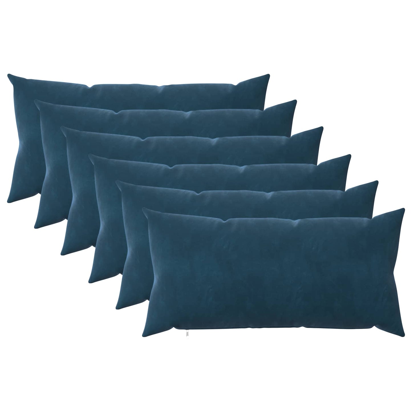 Cushion with Pillow HEERLEN 6 pcs Blue Velvet