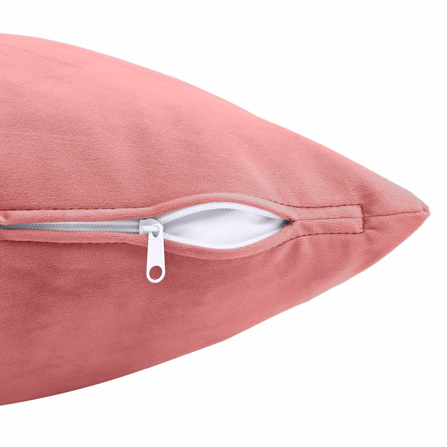 Cushion with Pillow HEERLEN 2 pcs Pink Velvet