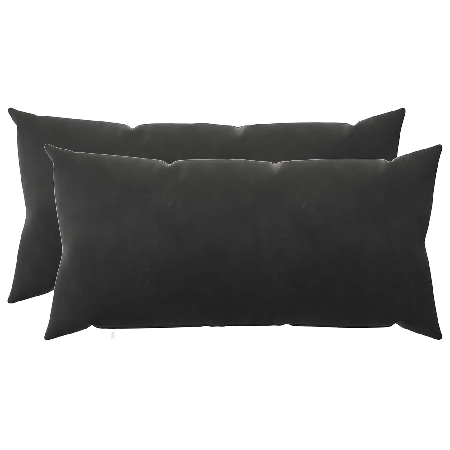 Cushion with Pillow HEERLEN 2 pcs Black Velvet