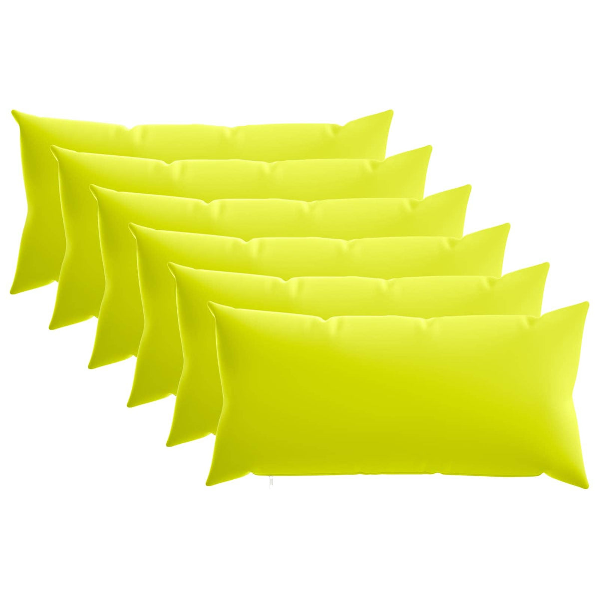 Cushion with Pillow HEERLEN 6 pcs Bright Green Polyester