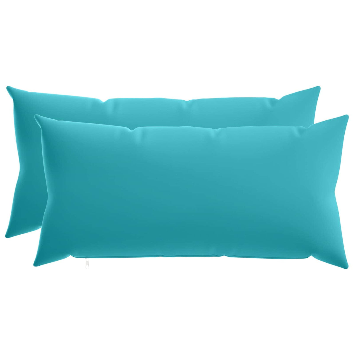 Cushion with Pillow HEERLEN 2 pcs Turquoise Polyester