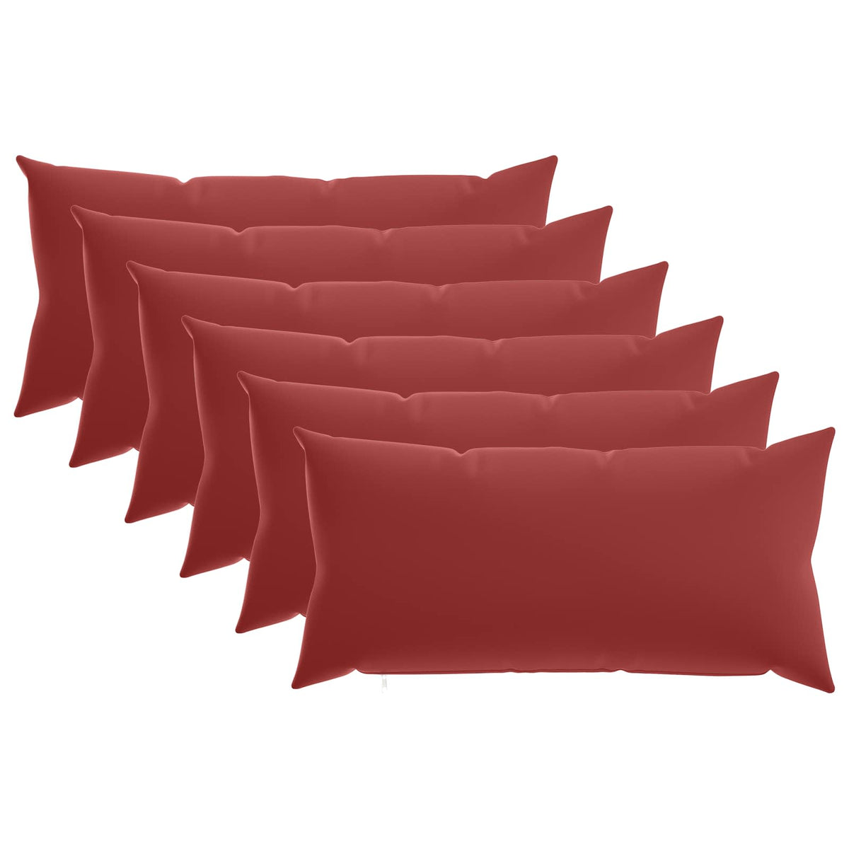 Cushion with Pillow HEERLEN 6 pcs Wine Red Polyester