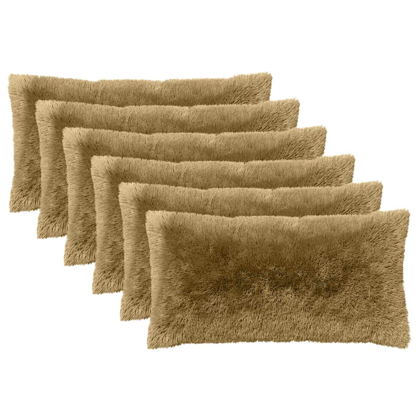 Cushion with Pillow HEERLEN 6 pcs Light Grey PV Fleece