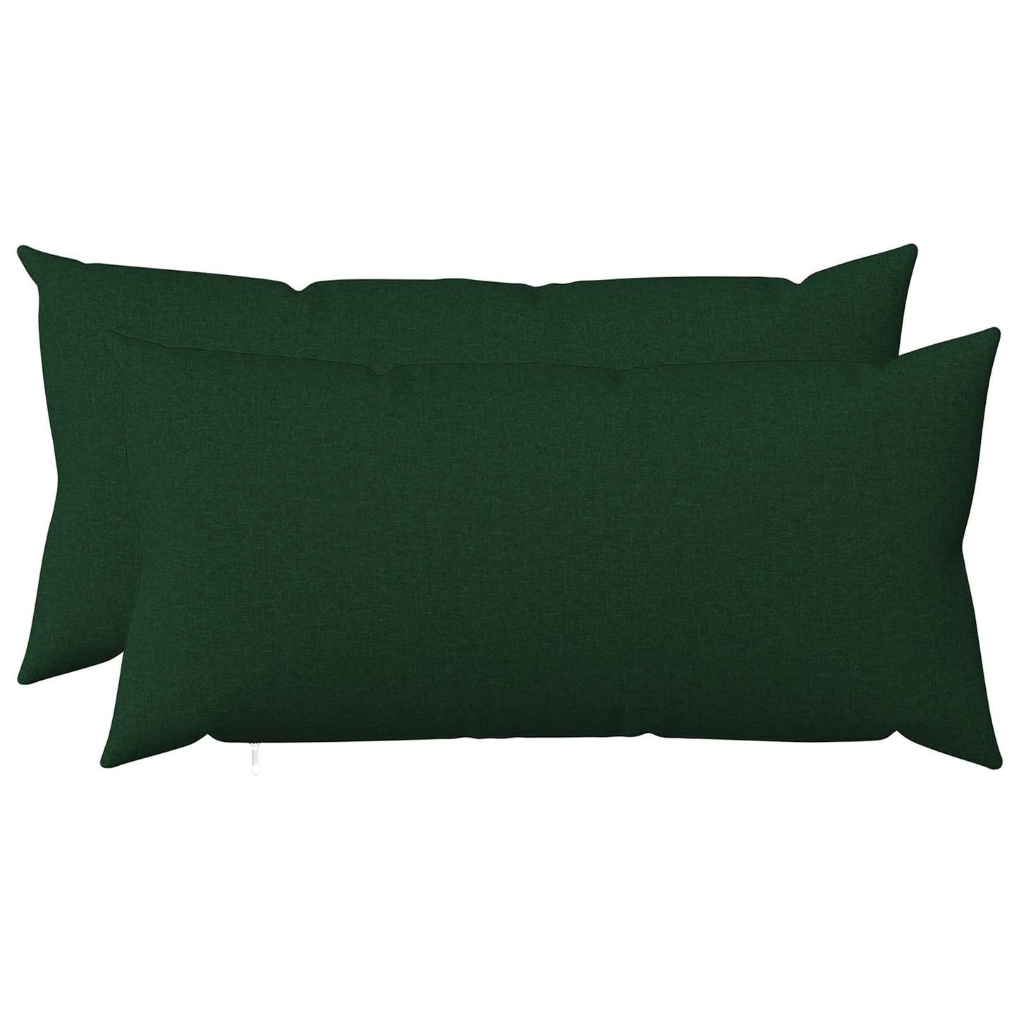 Cushion with Pillow HEERLEN 2 pcs Dark Green Fabric