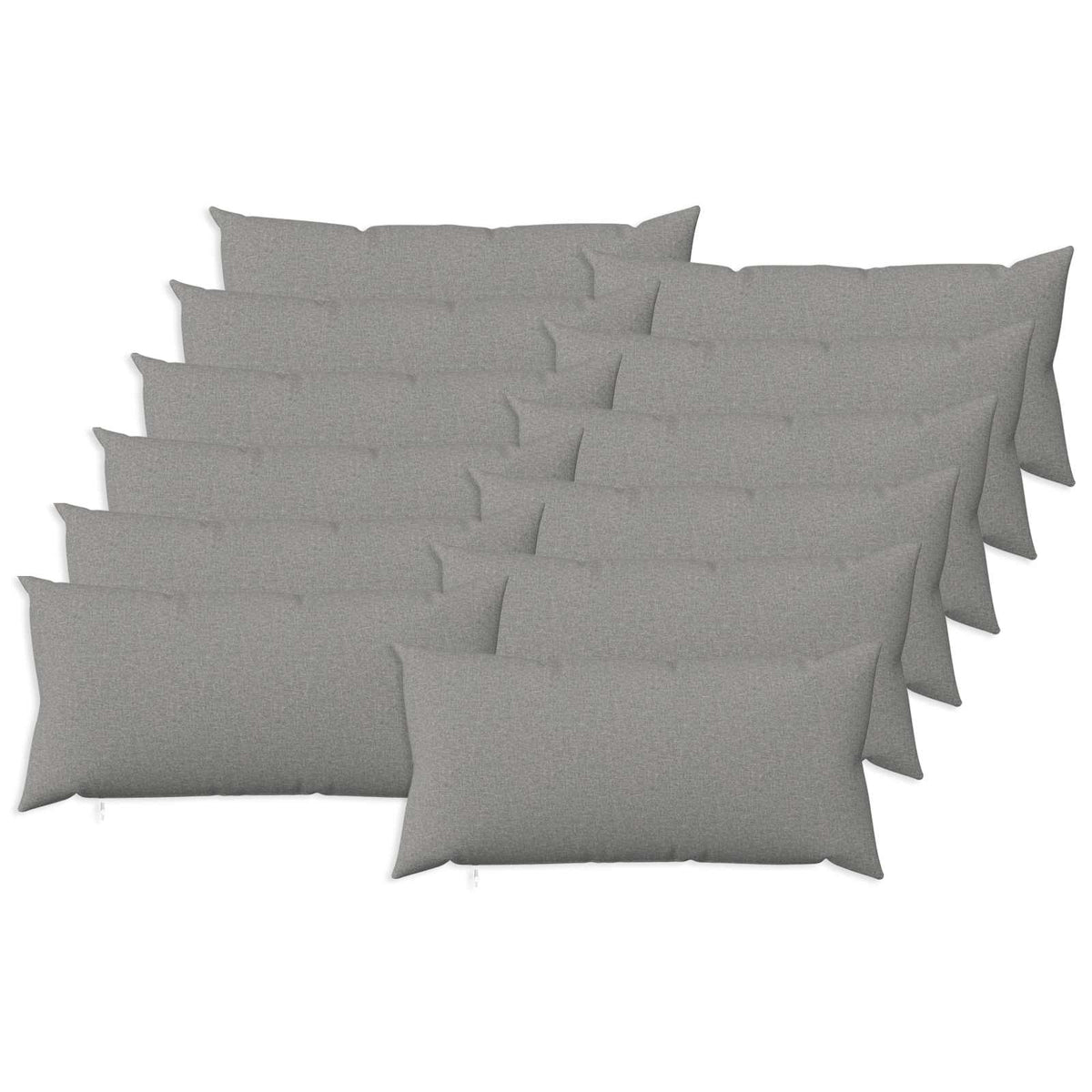 Throw Pillow 12 pcs HEERLEN Cloud Grey 40 x 80 cm Fabric