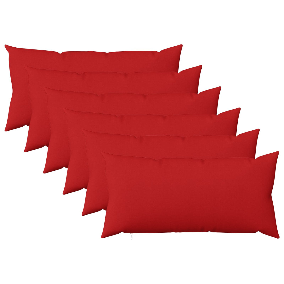Cushion with Pillow HEERLEN 6 pcs Red Fabric