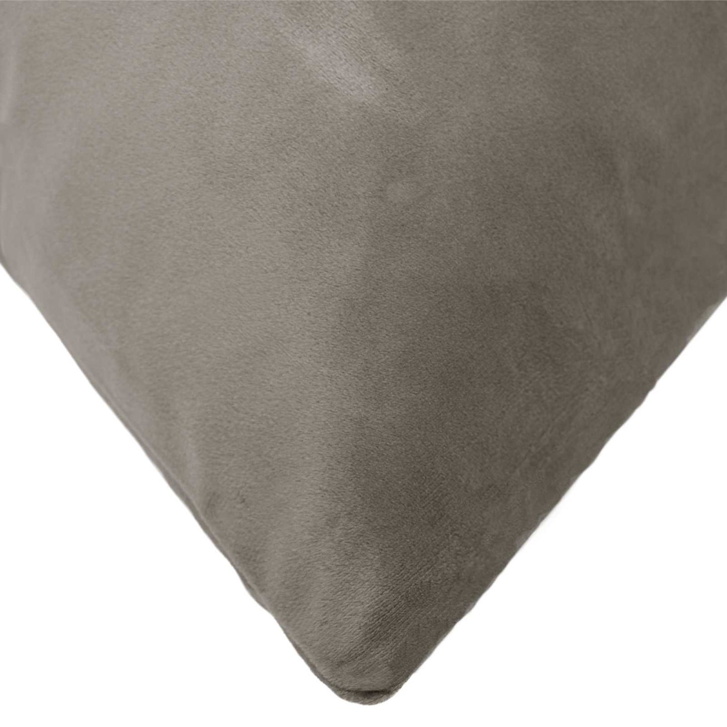 Cushion with Pillow HEERLEN 12 pcs Light Grey Velvet