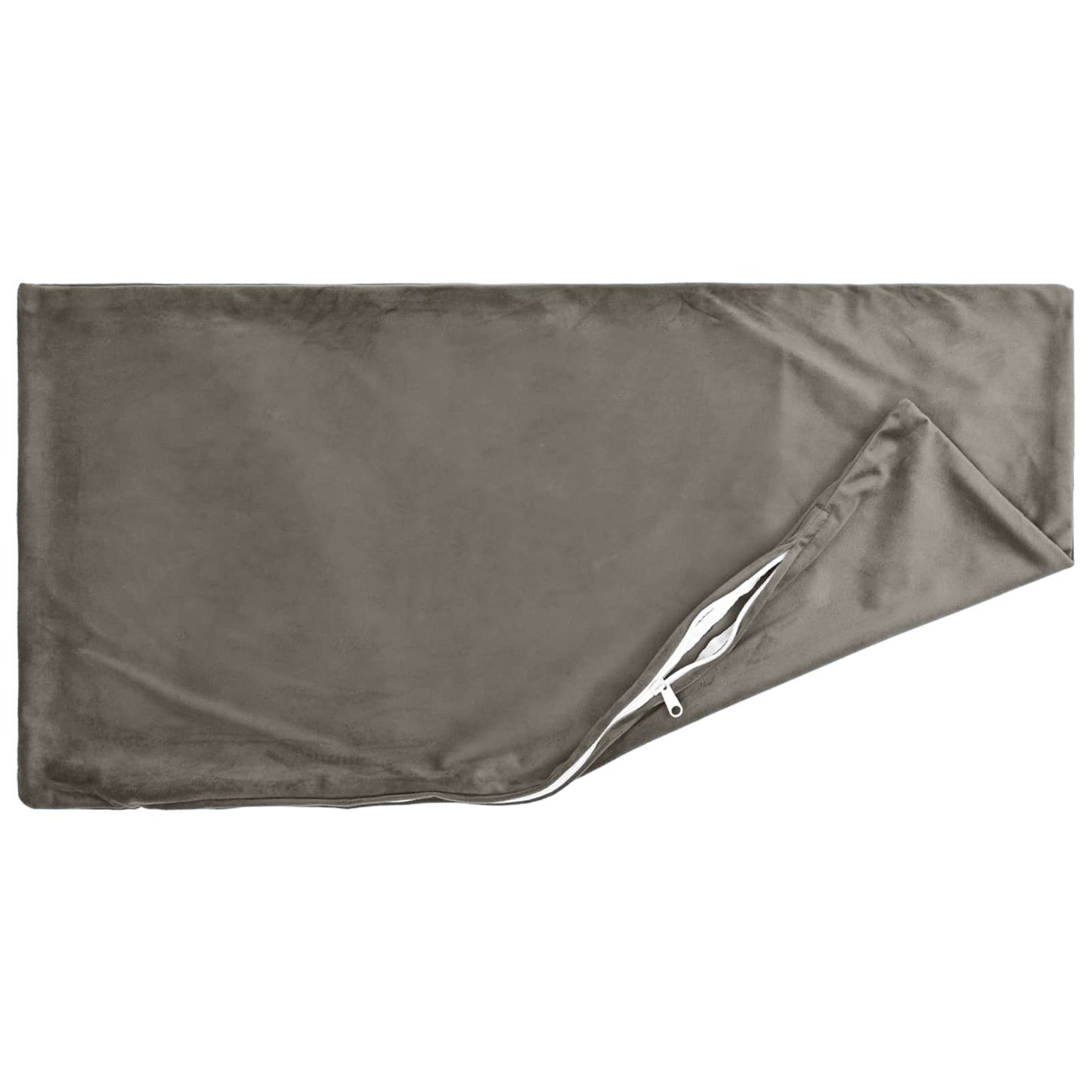 Cushion with Pillow HEERLEN 12 pcs Light Grey Velvet