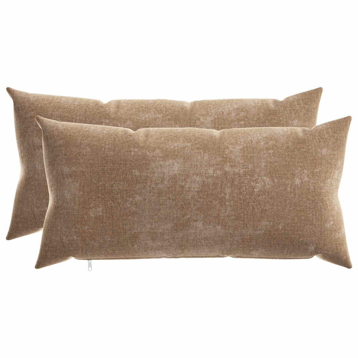 Throw Pillow 2 pcs HEERLEN Brown 40 x 80 cm Chenille Fabric