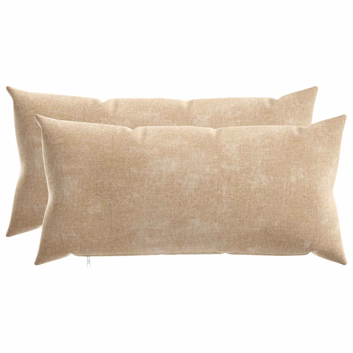 Throw Pillow 2 pcs HEERLEN Taupe 40 x 80 cm Chenille Fabric