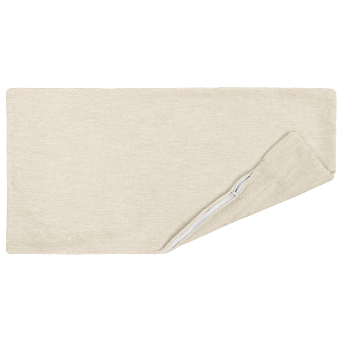 Throw Pillow 6 pcs HEERLEN Cream 40 x 80 cm Chenille Fabric