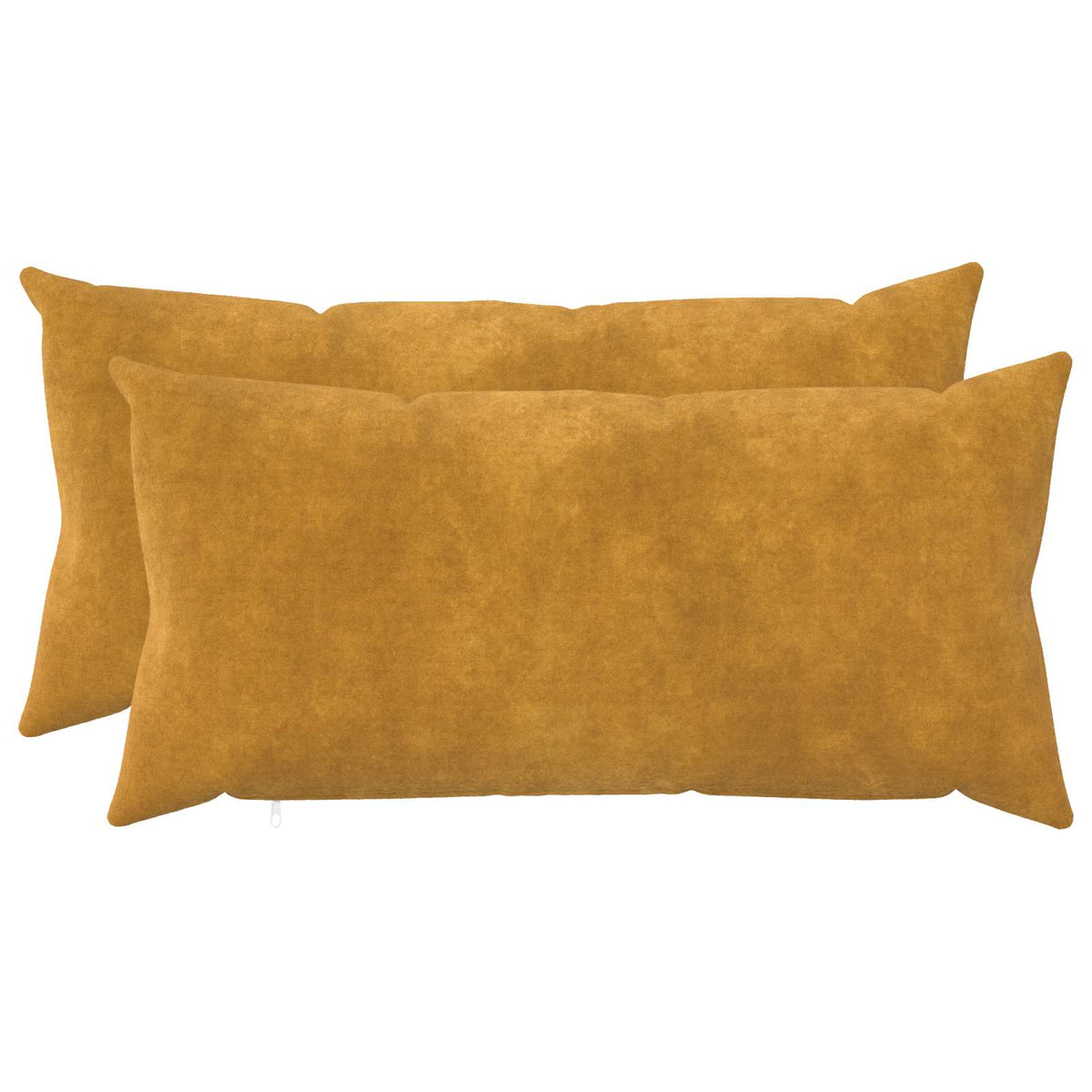 Cushion with Pillow HEERLEN 2 pcs Yellow Microfiber Fleece