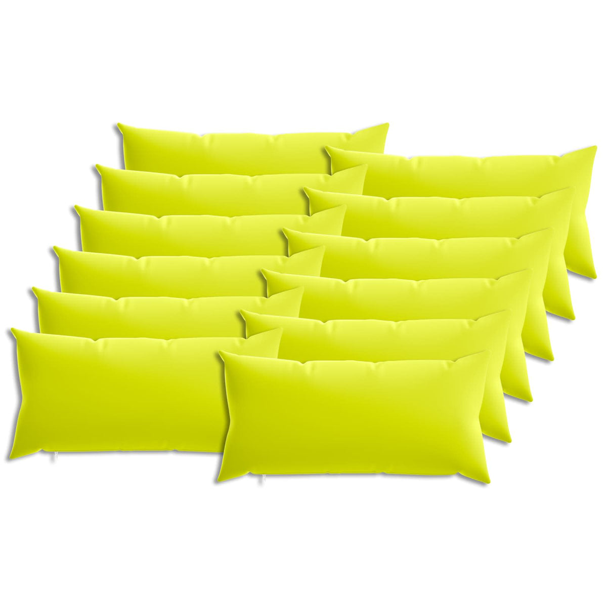 Cushion with Pillow HEERLEN 12 pcs Bright Green Polyester