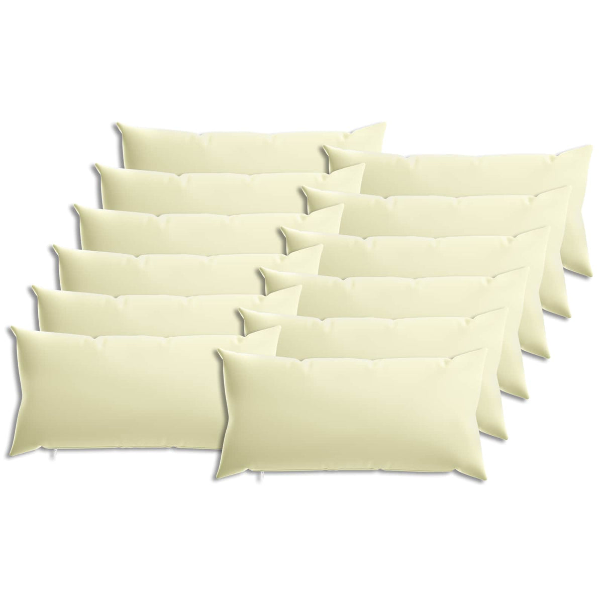 Cushion with Pillow HEERLEN 12 pcs Cream Polyester