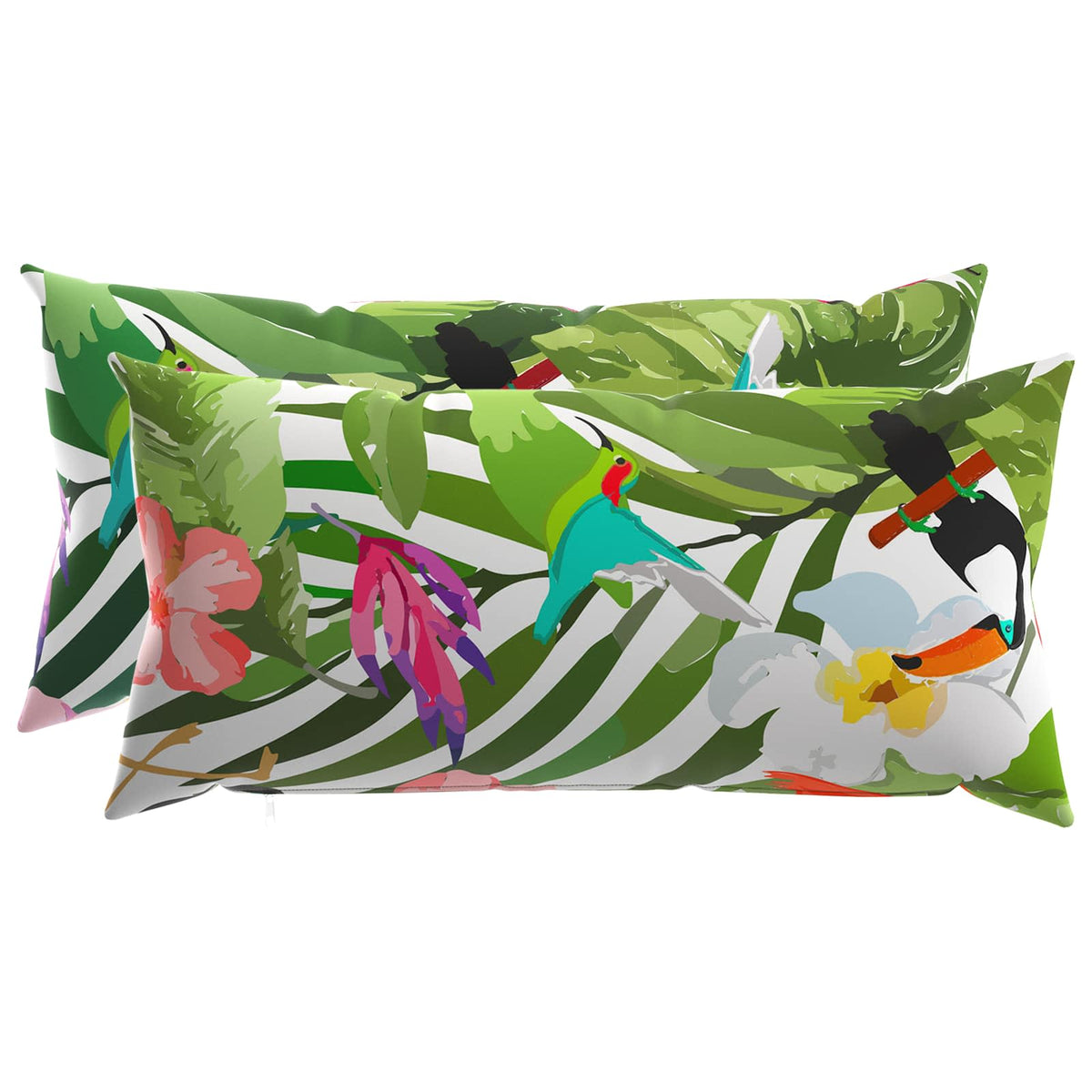 Throw Pillow 2 pcs HEERLEN Multicolour 40 x 80 cm Polyester