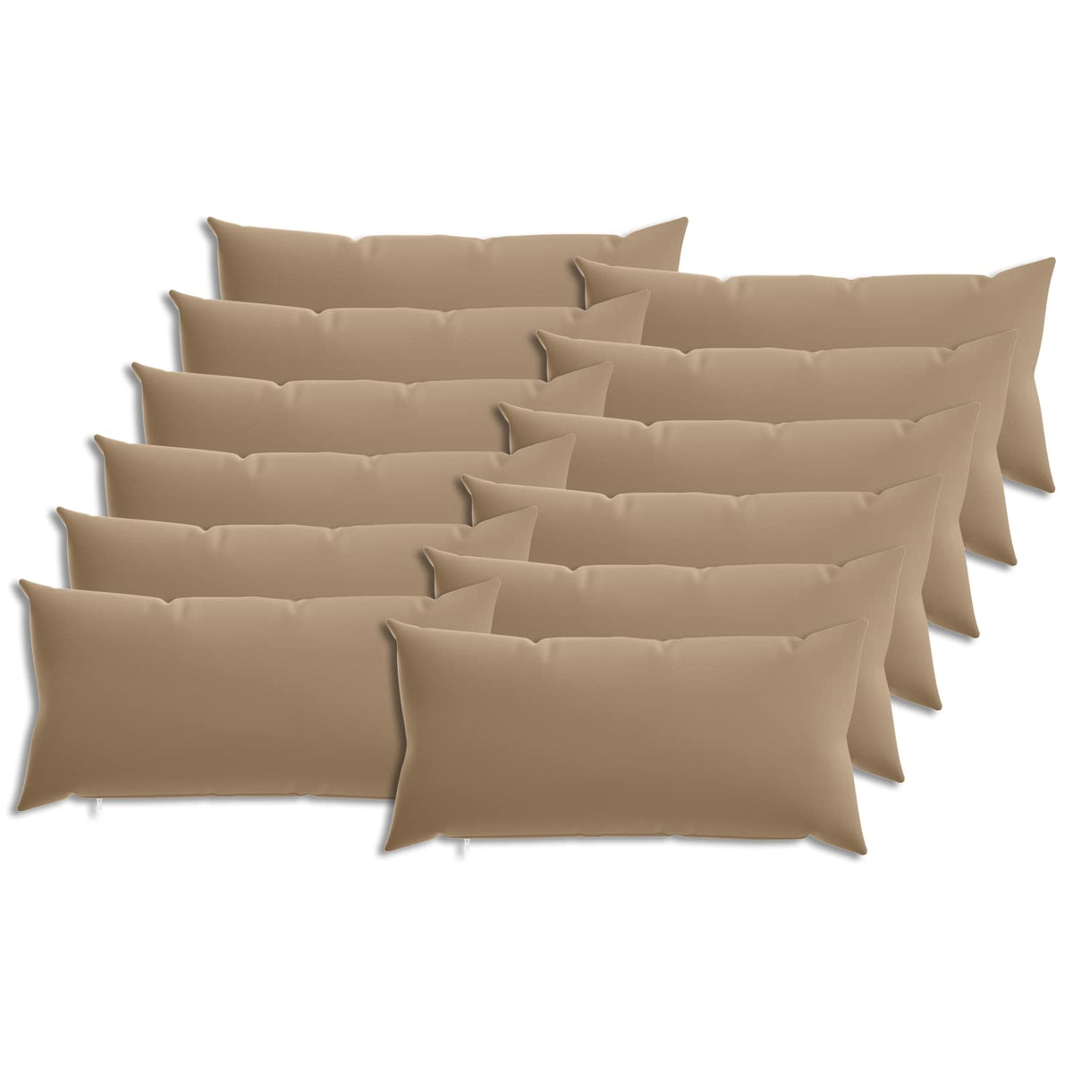Cushion with Pillow HEERLEN 12 pcs Taupe Polyester
